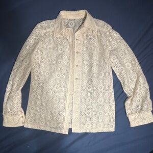 Vintage hollow button down